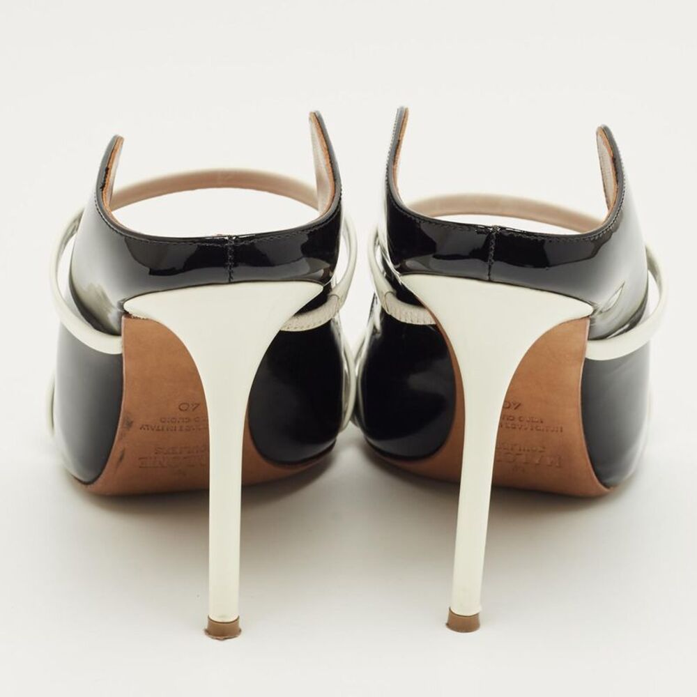 Malone Souliers Black/white Patent Leather Maureen Mules Size 40 - Picture 5 of 7